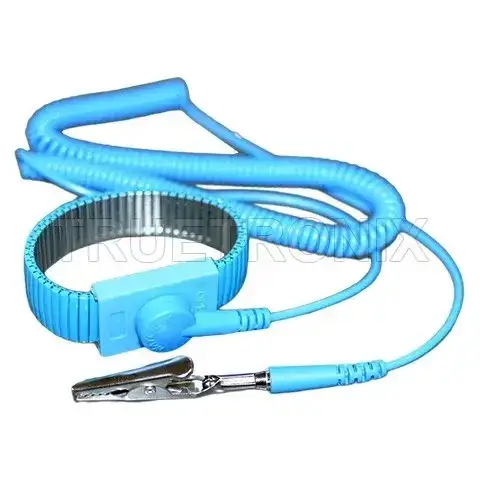 สายรัดข้อมือกันไฟฟ้าสถิตโลหะสีน้ำเงิน Blue Metal Wrist Strap