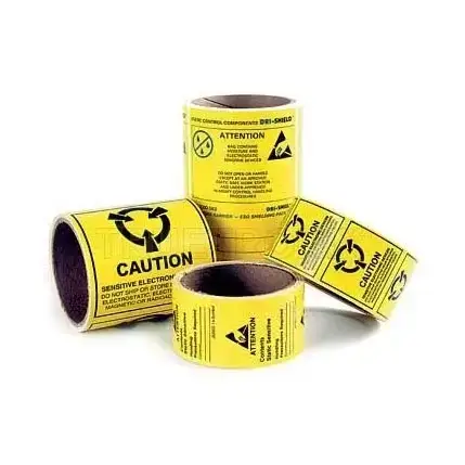 ฉลากเตือนไฟฟ้าสถิต-สติกเกอร์เตือนไฟฟ้าสถิต ESD Labels alert