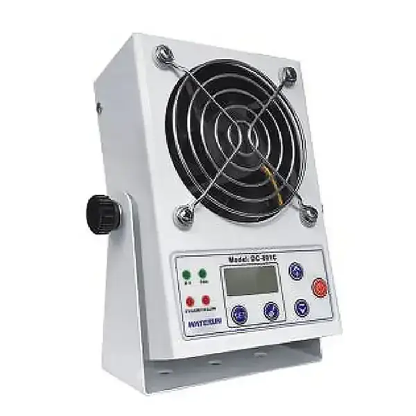 พัดลมล้างไฟฟ้าสถิตมีจอแสดงผลประจุ Ionizer Blower DC-001C