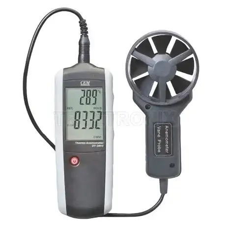 เครื่องวัดความเร็วลมและอุณหภูมิลม DT-3893