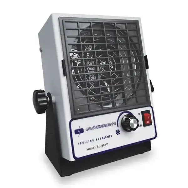 พัดลมกำจัดไฟฟ้าสถิตมีระบบเตือน SL-801D DC Ionizing Air Blower
