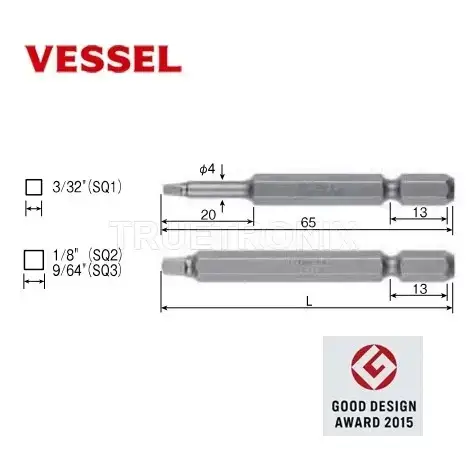 ดอกไขควงทอร์ค Vessel Square Bit No.A16