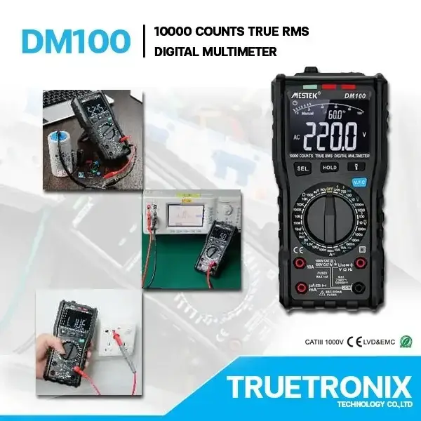 มัลติมิเตอร์ True RMS Digital Multimeter DM100 รุ่น/รหัส 002317 รูปที่ 2
