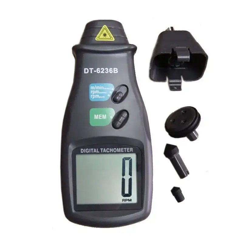 เครื่องวัดความเร็วรอบแบบสัมผัสและใช้แสง DT-6236B Tachometer 2in1