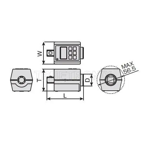 เซ็นเซอร์วัดแรงบิด 10-135Nm H3DT135 Digital Torque Adapter รุ่น/รหัส 001199 รูปที่ 3