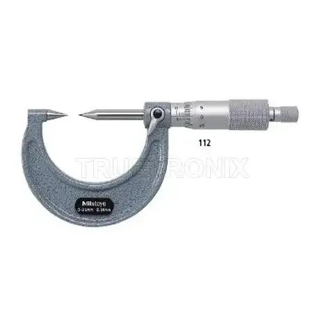 ไมโครมิเตอร์วัดนอกแบบปลายแหลม Mitutoyo 112-153 Point Micrometers รุ่น/รหัส 000948 รูปที่ 1