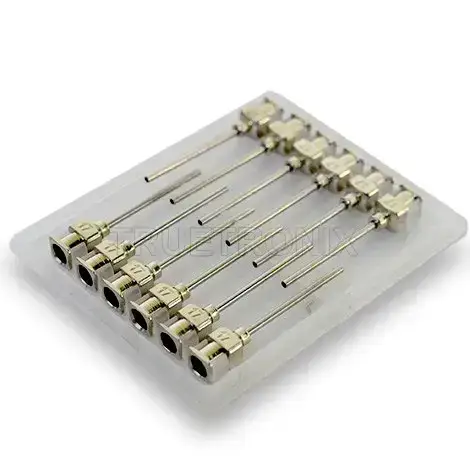 หัวเข็มหยอดกาวสแตนเลส Stainless needle dispensing tip