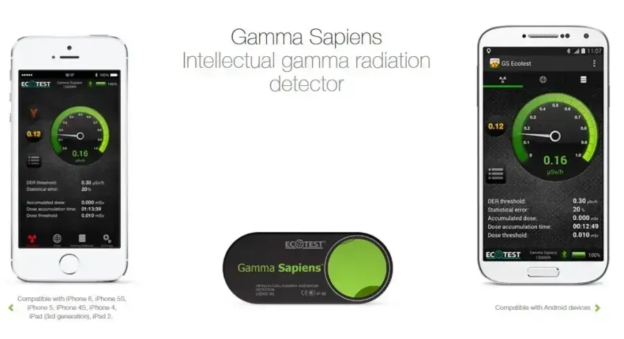 เครื่องวัดรังสีผ่านสมาร์ทโฟน UDKG-01 Gamma Radiation Detector รุ่น/รหัส 001159 รูปที่ 5