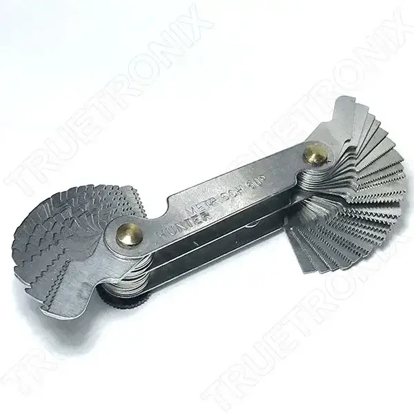 หวีวัดเกลียว วัดระยะเกลียว 52 ใบ จากเยอรมันนี German 52 blades Screw Pitch Gauges รุ่น/รหัส 001070 รูปที่ 2