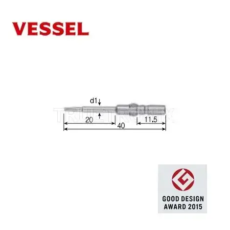 ดอกไขควงทอร์คไฟฟ้า Vessel D73 TORX Bit