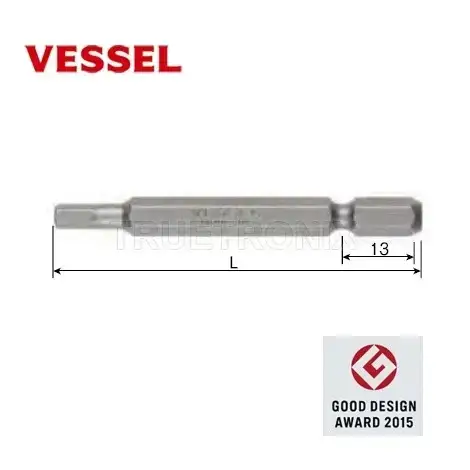 ดอกไขควงทอร์ค Vessel Hex Bit No.A16 รุ่น/รหัส 001418 รูปที่ 1