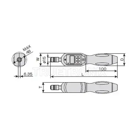 ไขควงเช็คทอร์ค 60-600cNm DBDT6S - TONE Digital Torque driver รุ่น/รหัส 001202 รูปที่ 2